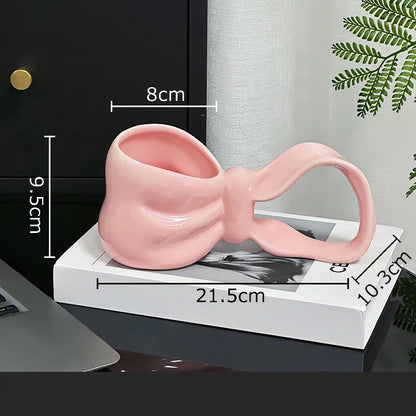 DecorBites™ Bowknot Ceramic Coffee Mug Tea Cup Juice Container