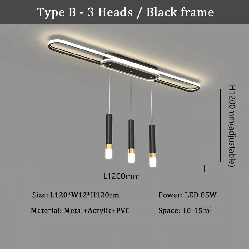 DecorBites™ LED Chandelier: Modern Ceiling Lighting for Living Dining Bedroom Kitchen Aisle