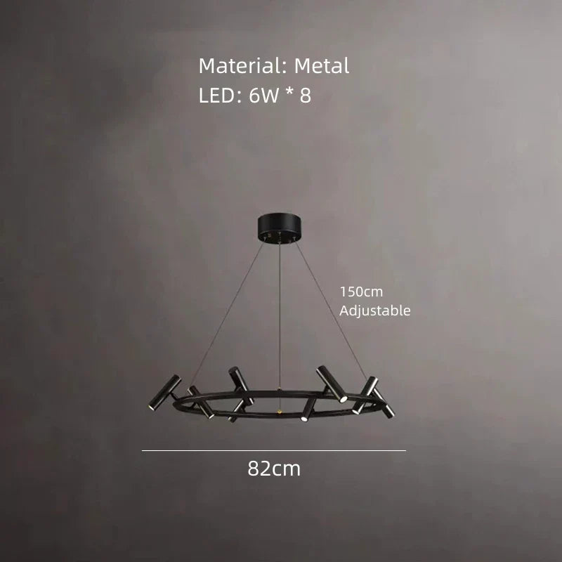 ثريا DecorBites™ المعدنية السوداء: إضاءة معلقة بسيطة لغرفة الطعام والمطبخ وغرفة النوم.