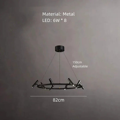 ثريا DecorBites™ المعدنية السوداء: إضاءة معلقة بسيطة لغرفة الطعام والمطبخ وغرفة النوم.