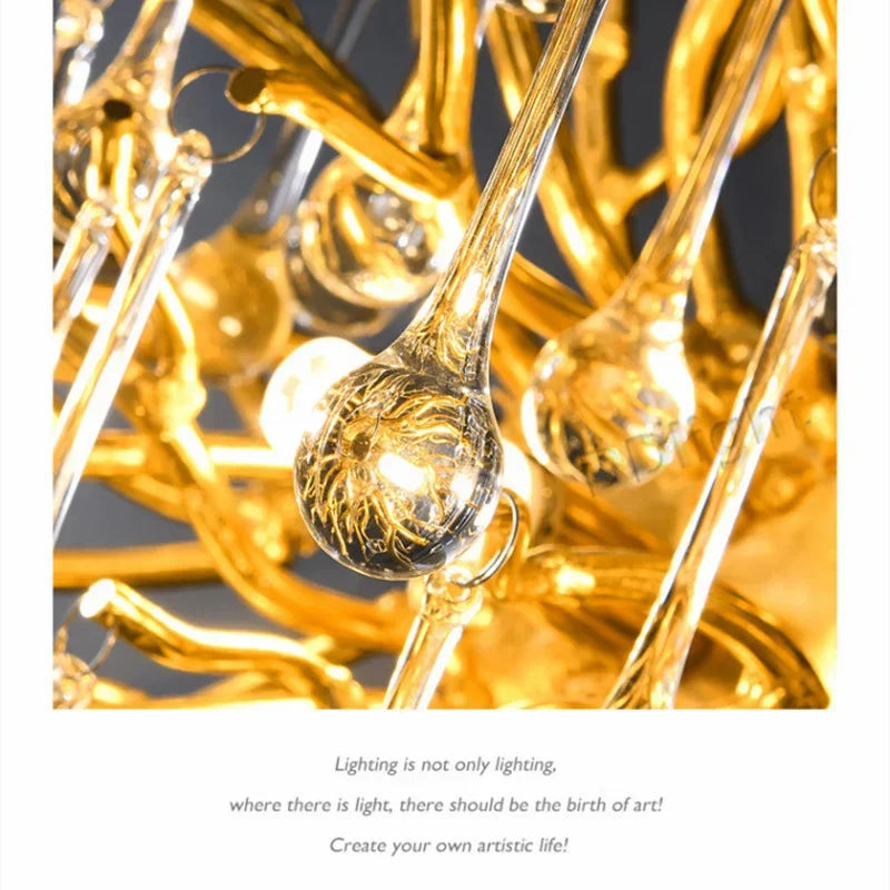 Decorbites™ Lámpara de Araña de Cristal de Luz Brillante de Lujo Ligero para Sala de Estar y Comedor