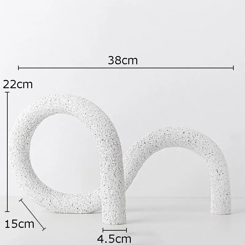 ديكور بايتس™ - منحوتة عقدة ملتوية تجريدية لجماليات ديكور الغرفة