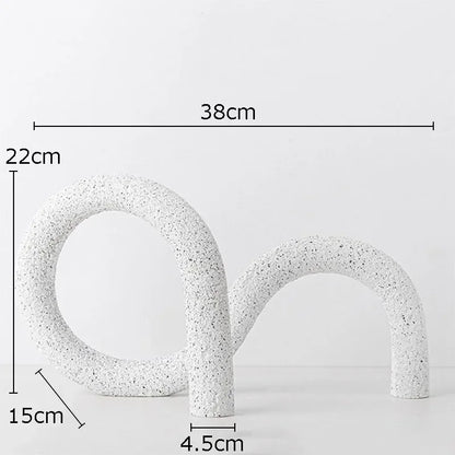 ديكور بايتس™ - منحوتة عقدة ملتوية تجريدية لجماليات ديكور الغرفة