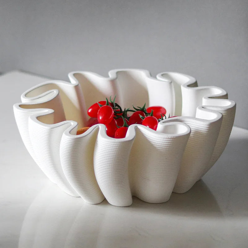 Bandeja para fruta DecorBites™ con rayas geométricas para decoración y almacenamiento del hogar