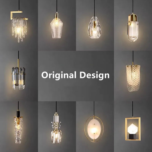 DecorBites™ Crystal LED Ceiling Chandelier: Modern Trendy Bedroom Pendant Light