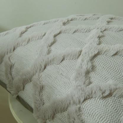 DecorBites™ Diamond Solid Embroidery Cushion Cover for Modern Home Decor