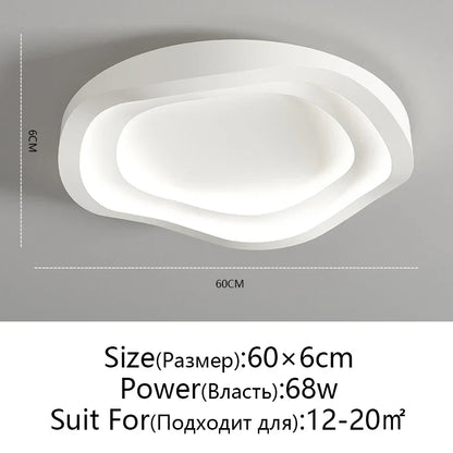 DecorBites™ LED Round Ceiling Lamp with Remote Control Dimming for Modern Indoor Lighting