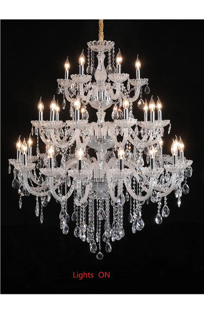 DecorBites™ Crystal Chandelier Light for Luxury Living Room Bedroom Hotel Villa Lighting
