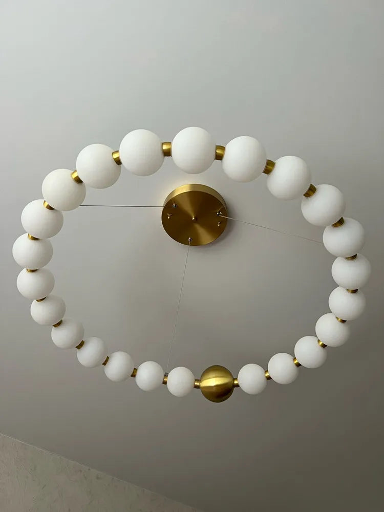 Decorbites™ Goldene Acryl-LED-Deckenleuchter für Wohnzimmer und Schlafzimmer als Pendelleuchte