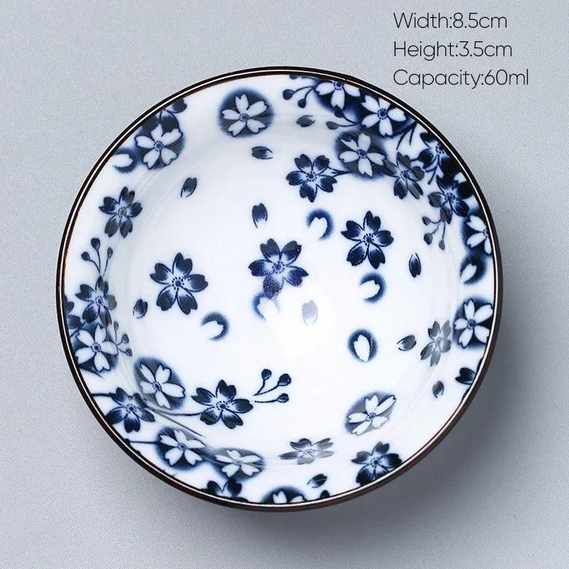 DecorBites™ Ceramic Kung Fu Tea Cup, Japanese Style Porcelain Espresso Coffee Cup