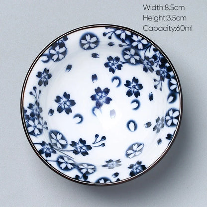 DecorBites™ Ceramic Kung Fu Tea Cup, Japanese Style Porcelain Espresso Coffee Cup