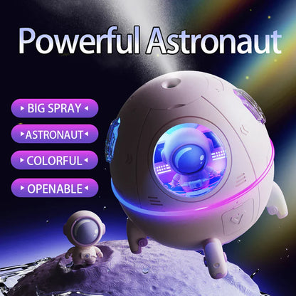 DecorBites™ Astronaut Air Humidifier with Night Light 220ml, Rechargeable Battery, Aroma Diffuser for Kids
