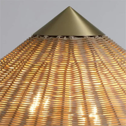 Decorbites™ Gubi Rattan-Schirm Stehlampe Vintage-Ständerleuchte Nordischer Stil
