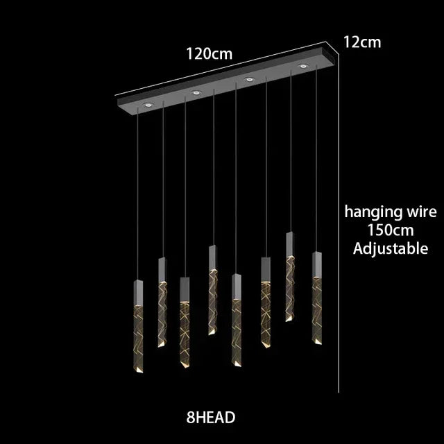 DecorBites™ Crystal Chrome LED Chandelier: Luxury Duplex Stair Loft Pendant Light for Living Room