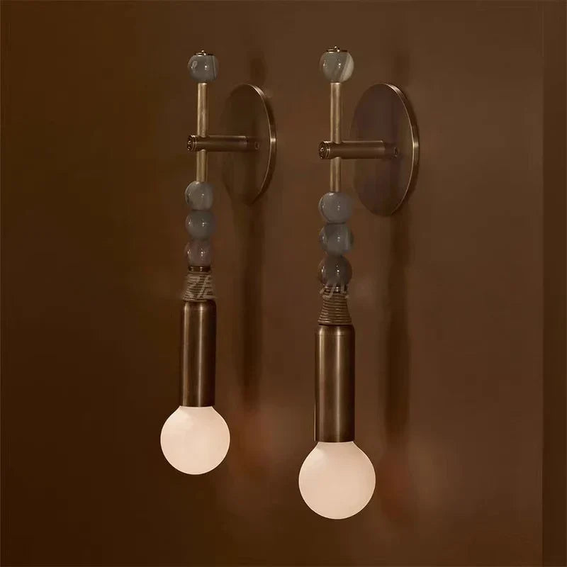 DecorBites™ Brass Marble Ball Wall Sconce LED Dimmable Classic Home Decoration