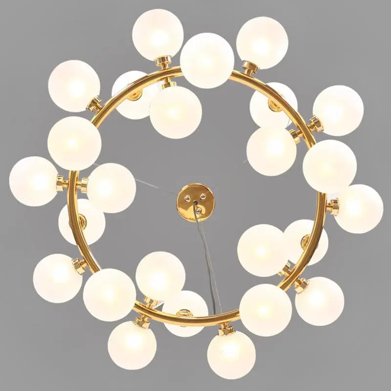 DecorBites™ Gold LED Chandelier, Modern Pendant Light for Living Room, Kitchen, Bedroom, Dining Room