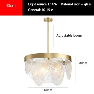 DecorBites™ LED Bubble Glass Ceiling Chandelier Light Fixture for Dining Kitchen Bedroom
