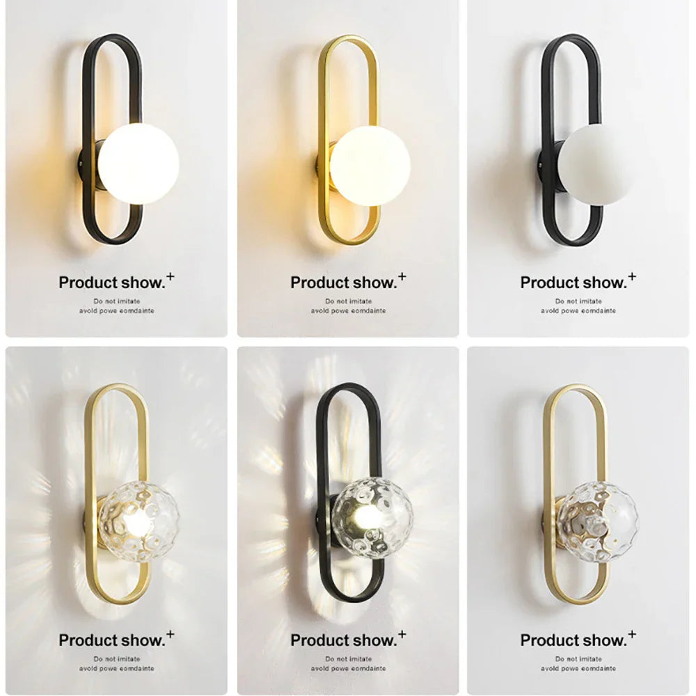 Lámpara de pared DecorBites™ Glass Aisle: Iluminación artística para decoración de interiores de estilo posmoderno.