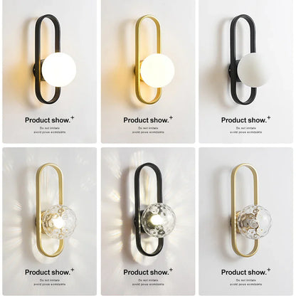 Lámpara de pared DecorBites™ Glass Aisle: Iluminación artística para decoración de interiores de estilo posmoderno.