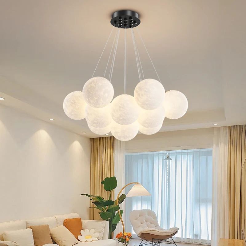 Nordic Bubble Ball LED Pendant Lights for Living  Dining Room Office Desks Bedroom Chandelier Home Decor Hanging Light Fixture