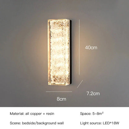 DecorBites™ LED Resin Wall Lamp for Bedroom and Living Room