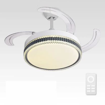 DecorBites™ LED Bladeless Ceiling Fan Chandelier for Modern Smart Home Decor