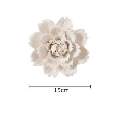 DecorBites™ Elegant Porcelain Peony Flower Wall Ornaments