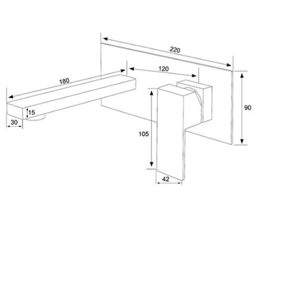 DecorBites™ Brushed Gold Basin Faucet Set Blanoir SS Mixer Tap Combination.