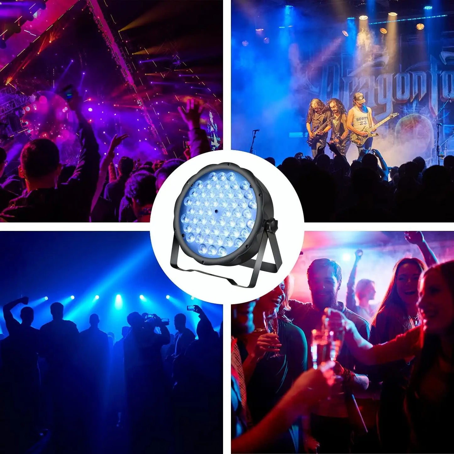Decorbites™ Großer Wagen 54x1,5W RGB LED Par-Licht Bühnenbeleuchtung - 2 Stk.