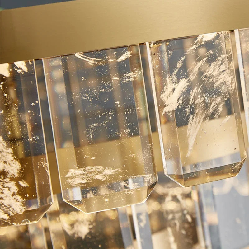 DecorBites™ Cloud Mist Crystal Chandelier for Home Hotel Stainless Steel Pendant Lamp