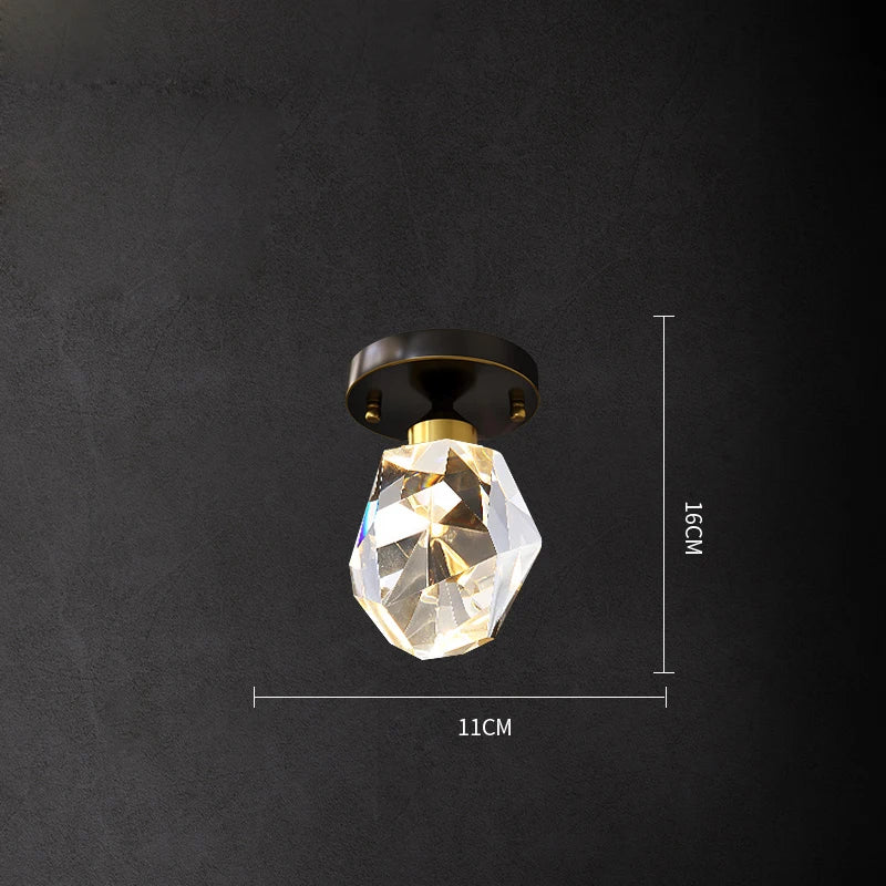 DecorBites™ Black Gold Crystal Chandelier LED Light for Luxury Home Decor