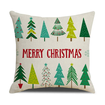 DecorBites™ Christmas Linen Cushion Cover for Festive Home Decor in Living Room