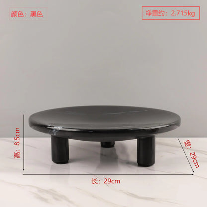 DecorBites™ Imitation Marble Resin Three-Legged Fruit Tray - Minimalist Desktop Decoration