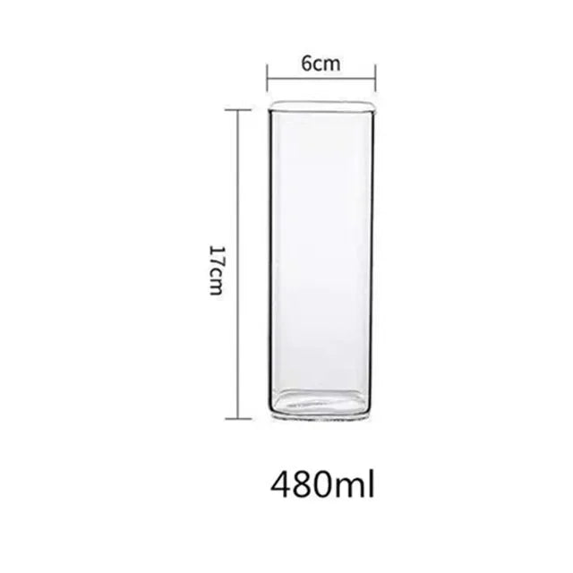 DecorBites™ Glass Coffee Tea Mug Handle Drinkware Breakfast Milk Cup Glass Mugs