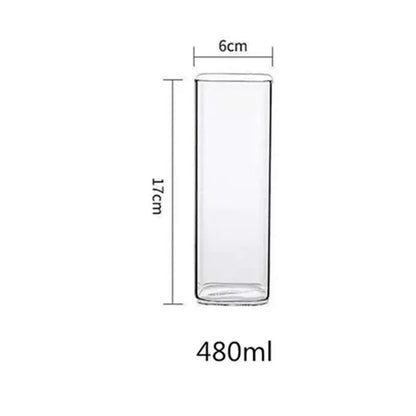 DecorBites™ Glass Coffee Tea Mug Handle Drinkware Breakfast Milk Cup Glass Mugs