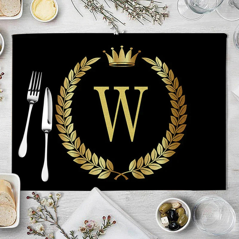 DecorBites™ Kitchen Table Mats Set of 4, 42*32cm, Cotton Linen Coasters for Dining Home Decor