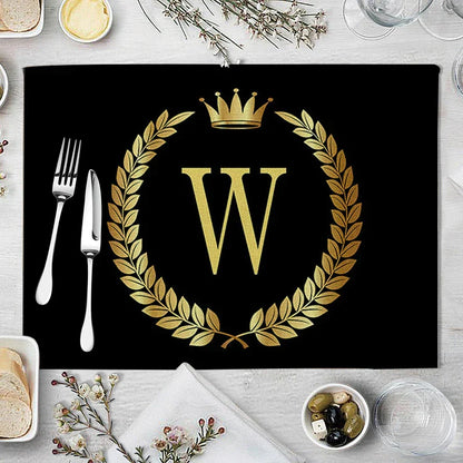 DecorBites™ Kitchen Table Mats Set of 4, 42*32cm, Cotton Linen Coasters for Dining Home Decor