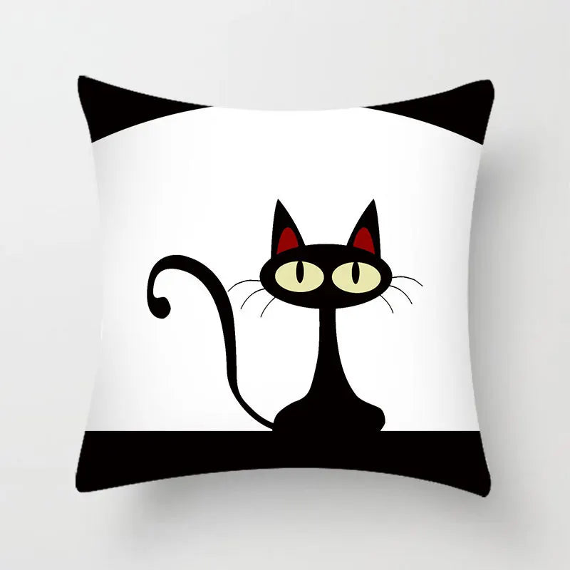 Cat Pattern Pillow Cover