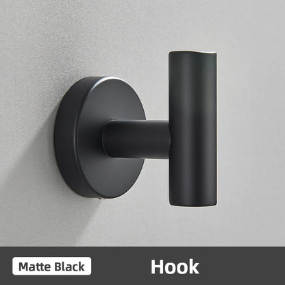 DecorBites™ Brushed Gold Bathroom Accessories Set: Towel Rail, Paper Holder, Hook, Stainless Steel