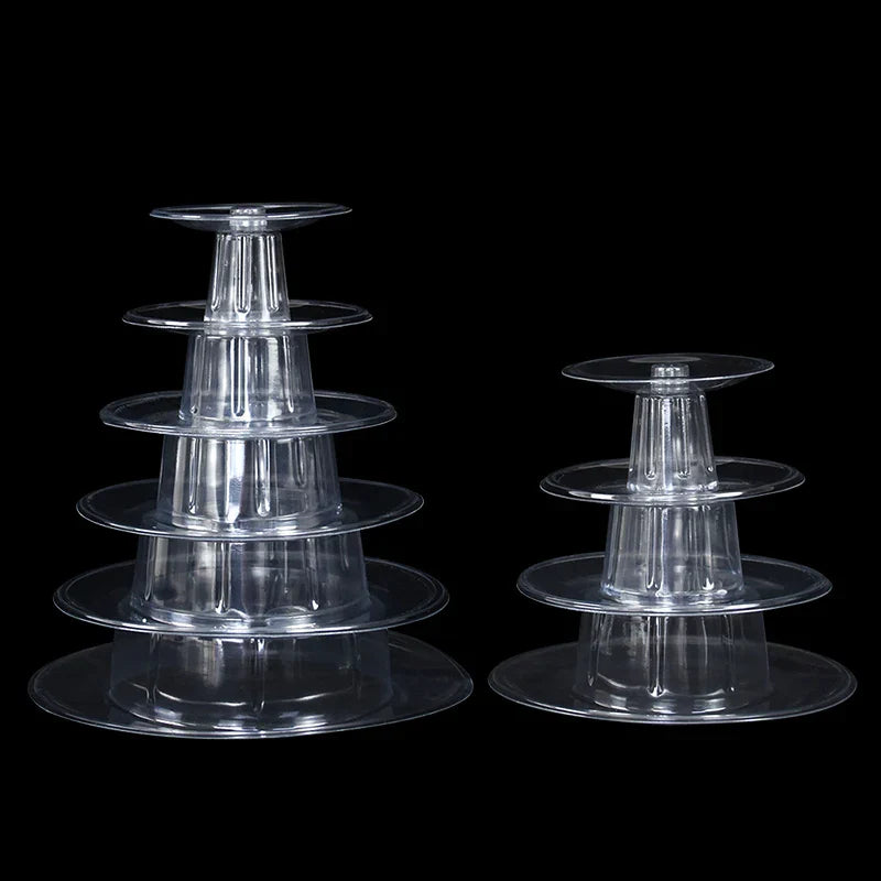 حامل كعكة برج الماكرون من DecorBites™ مكون من 6/4 طبقات لعرض الكعك لحفلات الزفاف وأعياد الميلاد وحفلات استقبال المولود