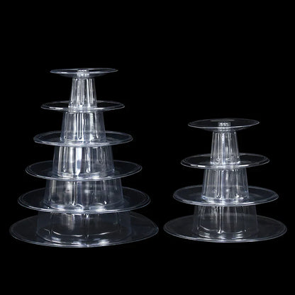 حامل كعكة برج الماكرون من DecorBites™ مكون من 6/4 طبقات لعرض الكعك لحفلات الزفاف وأعياد الميلاد وحفلات استقبال المولود