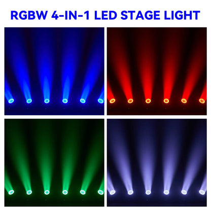 DecorBites™ LED Moving Head 19x15W RGBW 4-in-1 Beam Wash/Zoom Light - DMX512 Control