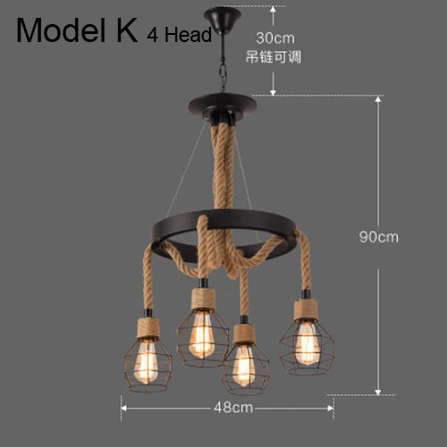 DecorBites™ Industrial Rustic Pendant Lights Indoor Lamp for Living Dining Room Home Décor