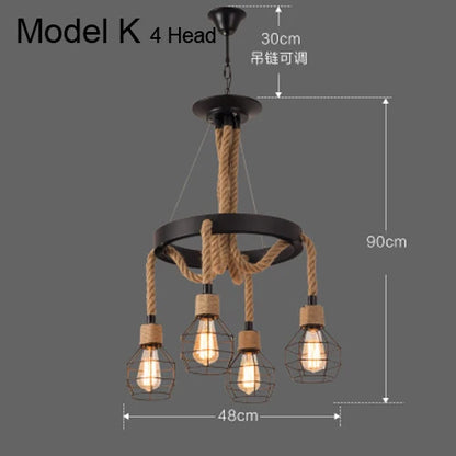 DecorBites™ Industrial Rustic Pendant Lights Indoor Lamp for Living Dining Room Home Décor