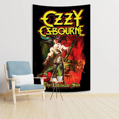 Decobites Osbourne Band Art Tapestry Painting Wall Decor Flag