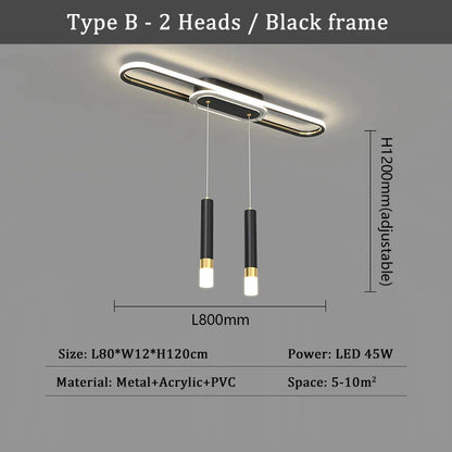 DecorBites™ LED Chandelier: Modern Ceiling Lighting for Living Dining Bedroom Kitchen Aisle