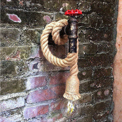 DecorBites™ Industrial Loft Hemp Rope Wall Lamp for Kitchen Living Room Bar Lighting