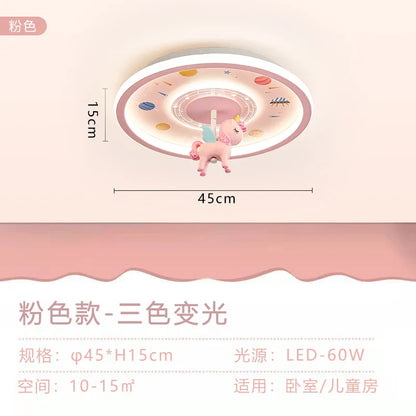 Lámpara de techo LED DecorBites™ de astronauta para habitación infantil - Diseño de dibujos animados azul