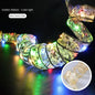 Christmas Decoration LED Ribbon Fairy Lights Christmas Tree Ornaments for Home 2023 DIY Bows Light String Navidad New Year 2024