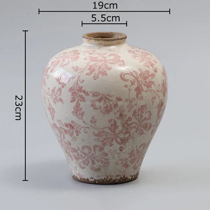 Jarrón de porcelana azul y blanca con textura craquelada DecorBites™, decoración de mesa, estética para arreglos florales